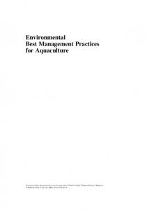 Environmental Best Management Practices for