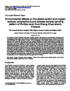 Environmental effects on the stable carbon and