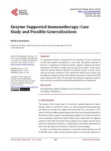 Enzyme-Supported Immunotherapy - Scientific Research Publishing