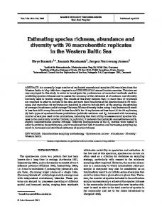 Estimating species richness, abundance and diversity with 70 ...
