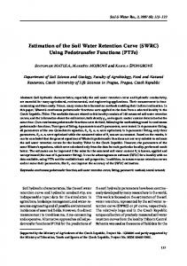 Estimation of the Soil Water Retention Curve - Open Access ...