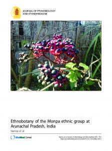 Ethnobotany of the Monpa ethnic group at Arunachal ... - ePrints@IISc