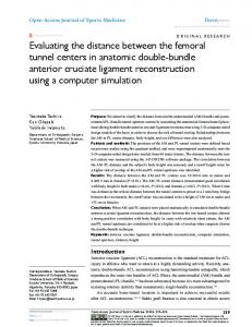 evaluating the distance between the femoral ... - Semantic Scholar