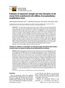 Evaluation of compressive strength and water