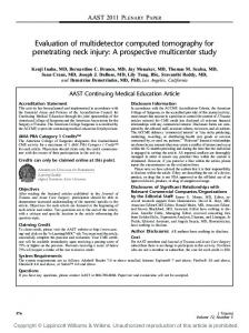 Evaluation of multidetector computed tomography ... - Semantic Scholar