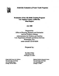 Evaluation of the Life Skills Training Program Los Angeles County ...