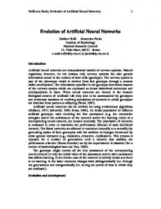 Evolution of Artificial Neural Networks - laral - Cnr