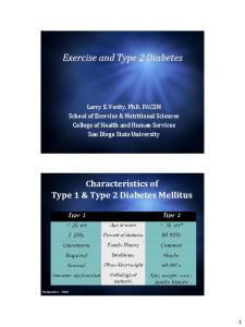 Exercise and Type 2 Diabetes - OHSU