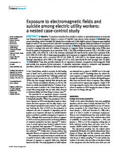 Exposure to electromagnetic fields and suicide