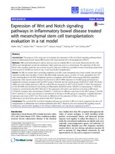 Expression of Wnt and Notch signaling pathways in ... - Core