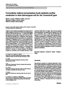 Extracellular sodium and potassium levels
