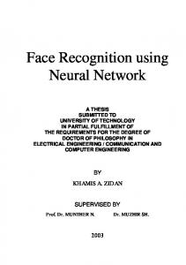 Face Recognition using Neural Network