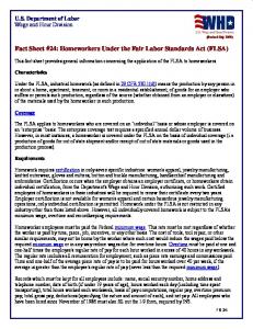 Fact Sheet #24 - US Department of Labor