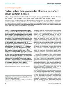 Factors other than glomerular filtration rate affect serum cystatin ... - Core