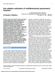 Fast adaptive estimation of multidimensional psychometric functions