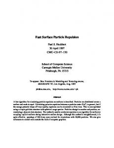 Fast Surface Particle Repulsion - CiteSeerX