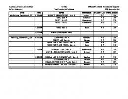 February 4, 2014 Spring 2014 Final Examination Schedule - Hofstra ...