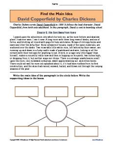 Find the Main Idea David Copperfield by Charles ... - K12Reader