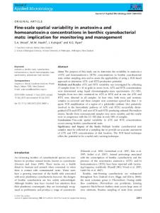 Finescale spatial variability in anatoxina and homoanatoxina ...