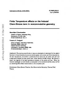 Finite Temperature effects on the Induced Chern-Simons term in ...