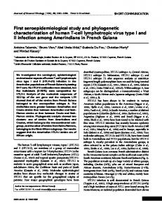 First seroepidemiological study and phylogenetic ... - CiteSeerX