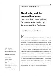 Fiscal Policy and the Commodities Boom - Cepal