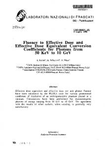 Fluence to Effective Dose and Effective Dose Equivalent Conversion ...