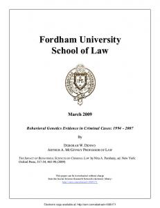 Fordham University School of Law - SSRN papers