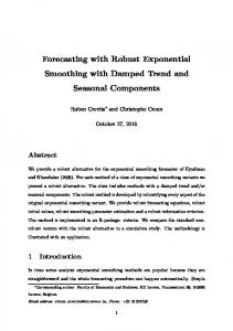 Forecasting with Robust Exponential Smoothing with ...
