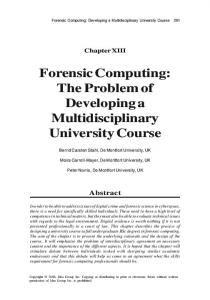 Forensic Computing - Semantic Scholar