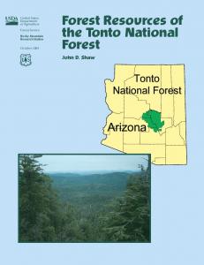 Forest Resources of the Tonto NF - Forest Service