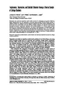 Forgiveness, depression, and suicidal behavior ... - Semantic Scholar