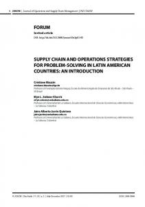 forum supply chain and operations strategies for