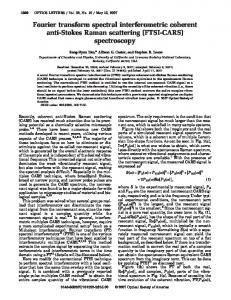 Fourier transform spectral interferometric coherent ... - OSA Publishing
