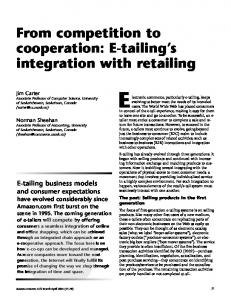 From competition to cooperation: E-tailing's ... - Science Direct