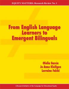 From English Language Learners to Emergent ... - WordPress.com