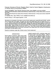 Galvanic Corrosion of Ferritic Stainless Steels Used for ... - J-Stage