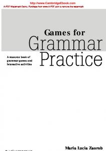 Games For Grammar Practice - Education will set us Free