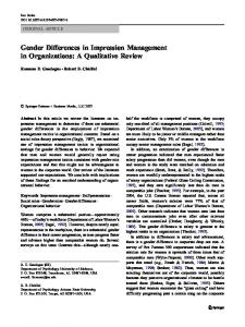 Gender Differences in Impression Management in ... - CiteSeerX