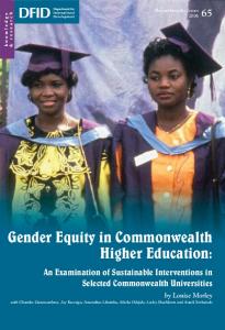 Gender Equity in Commonwealth Higher Education