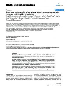 Gene expression profile of peripheral blood mononuclear cells in ...