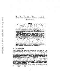 Generalized Donaldson-Thomas invariants