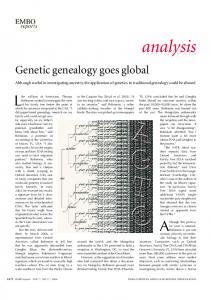Genetic genealogy goes global - Wiley Online Library