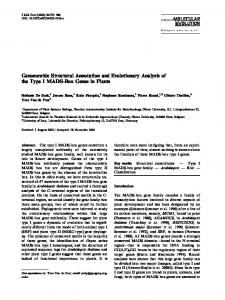 Genomewide Structural Annotation and Evolutionary Analysis of the ...