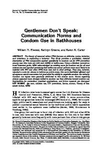 Gentlemen Don't Speak: Communication Norms and ... - CiteSeerX