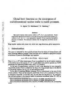 Global limit theorems on the convergence of multidimensional random