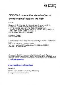 GODIVA2: interactive visualization of environmental data on the Web