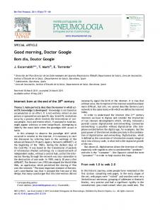 Good morning, Doctor Google - Core