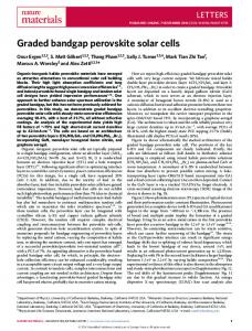 Graded bandgap perovskite solar cells