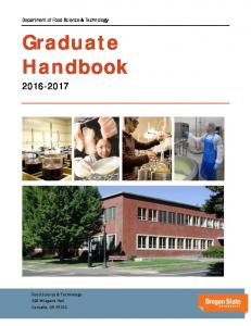 Graduate Handbook - Oregon State University